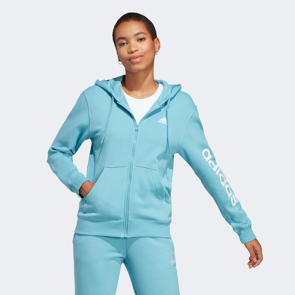 Jaqueta Adidas Logo Linear Com Capuz Feminina