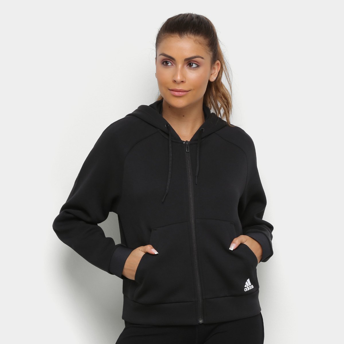 jaqueta adidas hoodie feminina