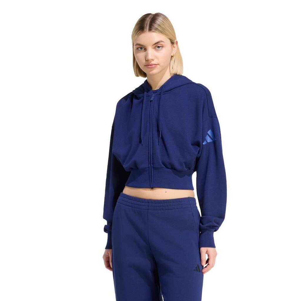 Jaqueta adidas Moletinho e Zíperpleto Essentials Contemporary Feminino