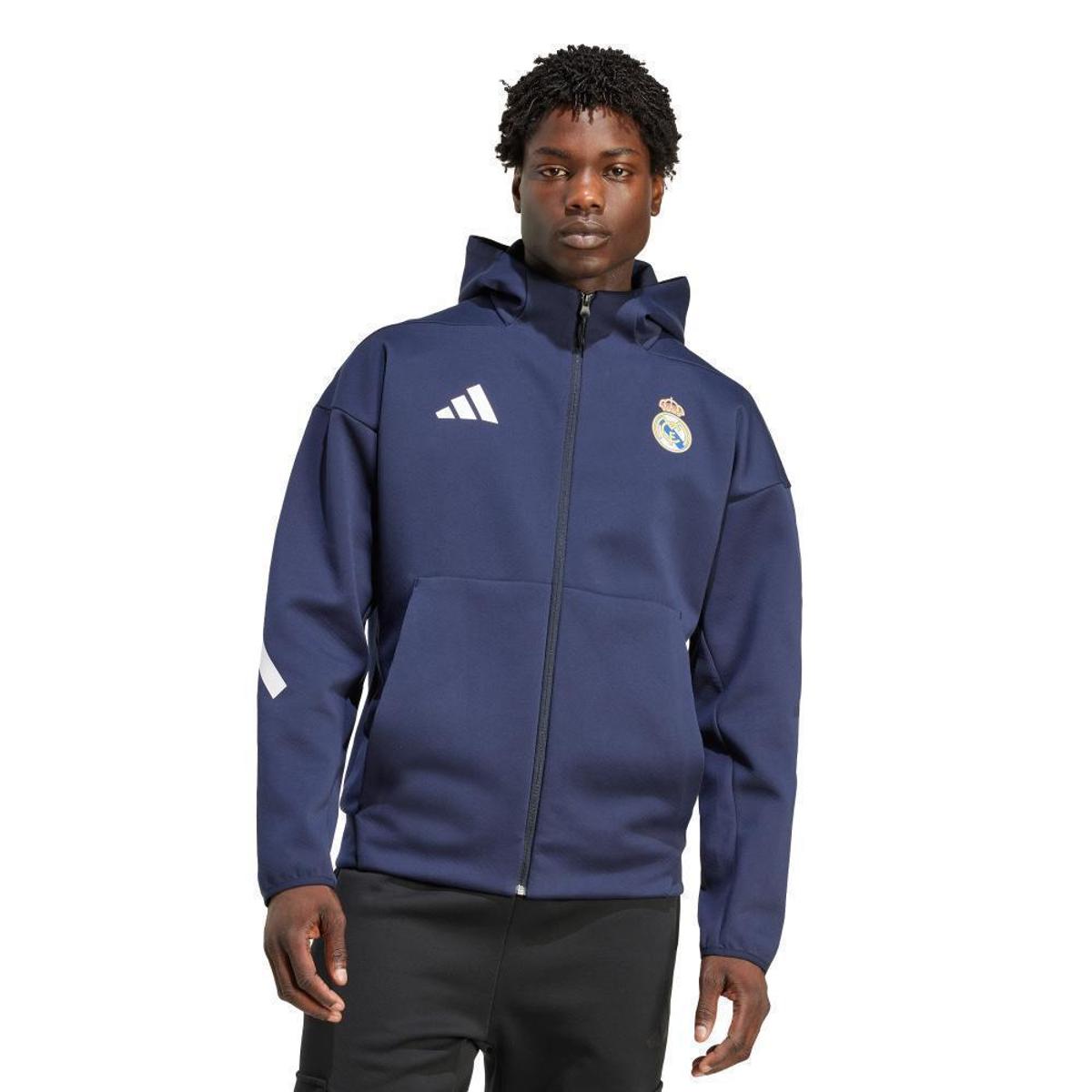 Jaqueta Adidas Real Madrid Z.N.E. Hino Masculina - Azul Royal+Azul