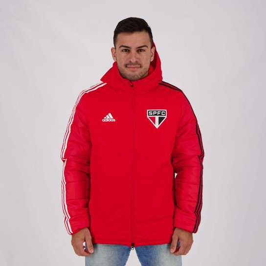 Jaqueta Adidas São Paulo 2020 Vermelha - Vermelho Menor preço em Jaqueta Adidas São Paulo 2020 Vermelha - Vermelho
