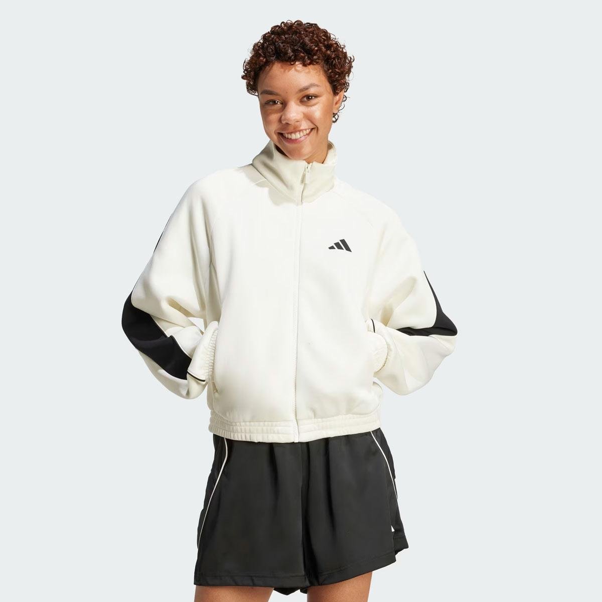 Jaqueta Adidas Stadium Feminina Off White - Branco | Netshoes