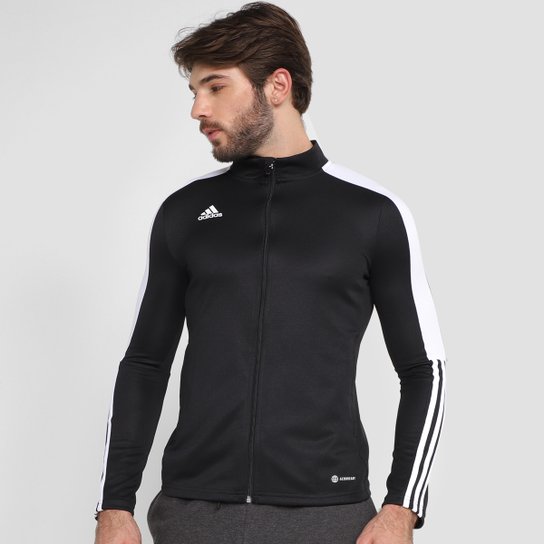 Jaqueta Adidas Tiro Essentials Masculina - Preto Menor preço em Jaqueta Adidas Tiro Essentials Masculina - Preto
