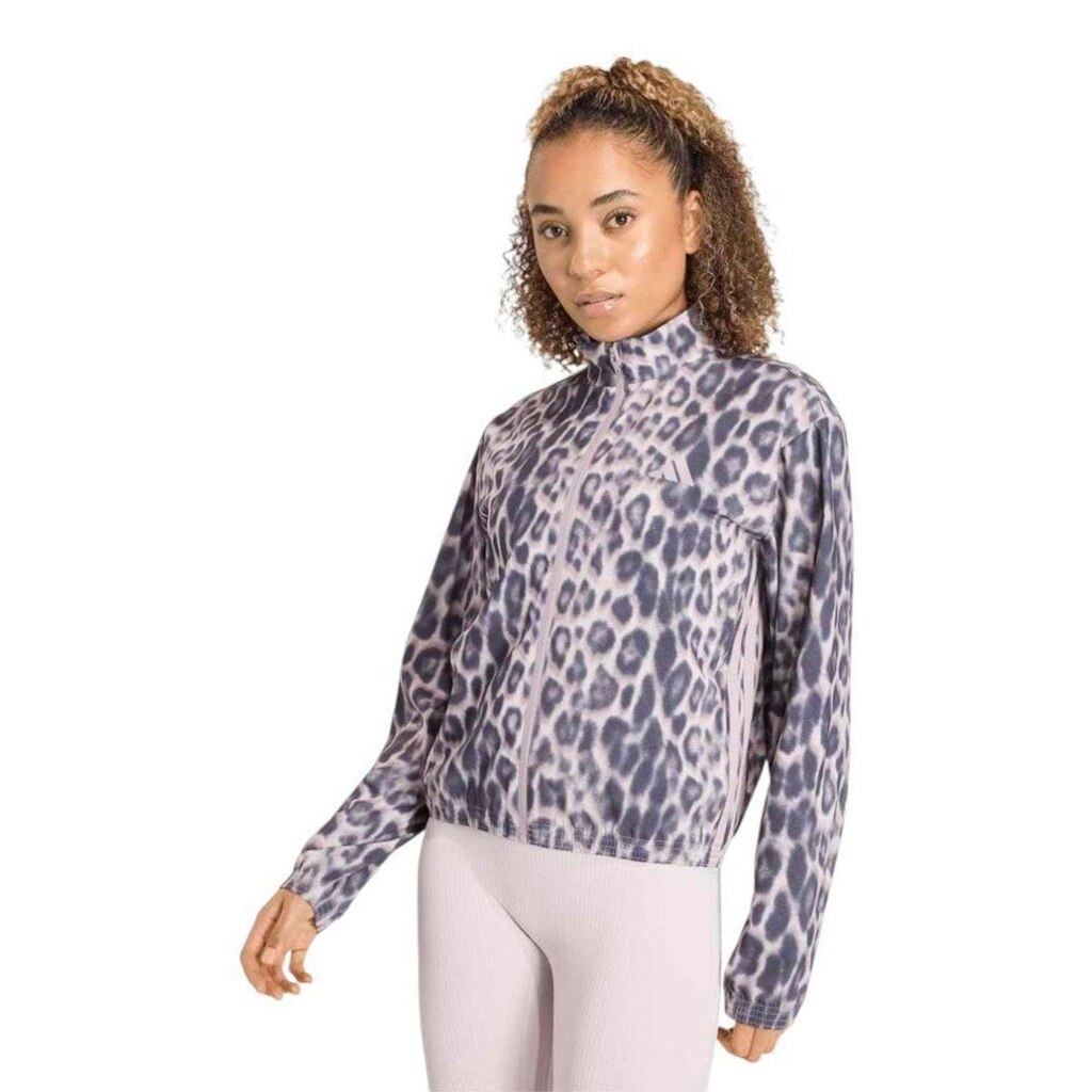 Jaqueta Adidas Workout Essentials Leopard Feminina - Preto P