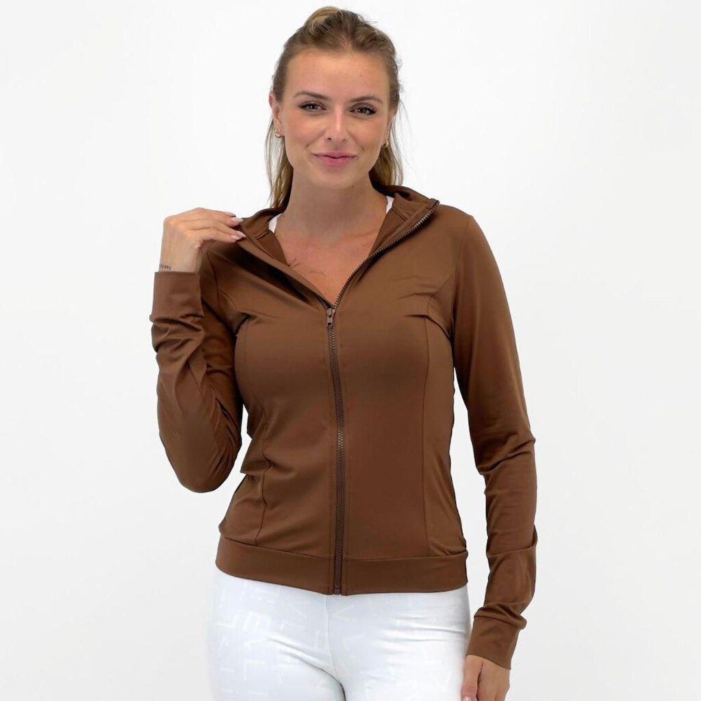 Jaqueta Alpelo Slim em Tecido com Capuz Feminina