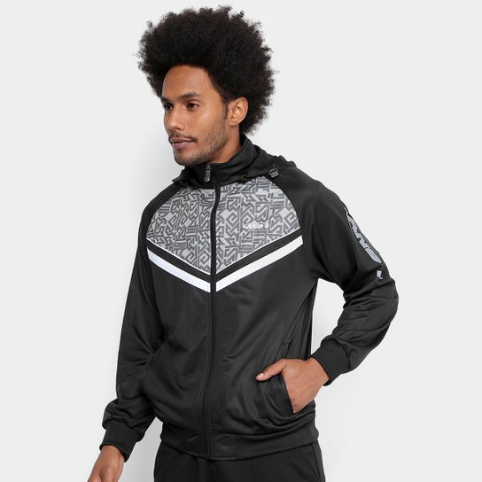 Jaqueta AND1 Trilobal Capuz Born To Ball Masculina - Preto