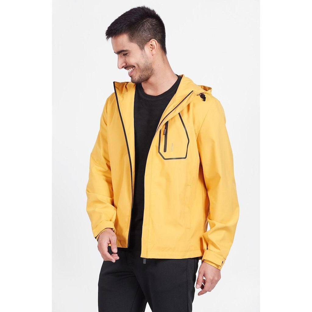 Jaqueta Aramis Com Capuz Liquid Repeller Amarelo