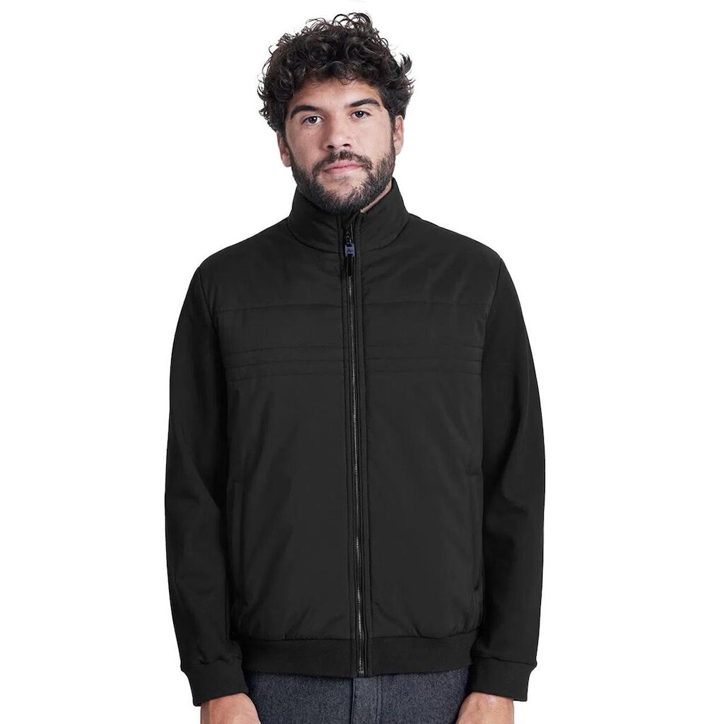 Jaqueta Aramis Masculina Nylon e Malha Bomber Liquid Repeller Preta