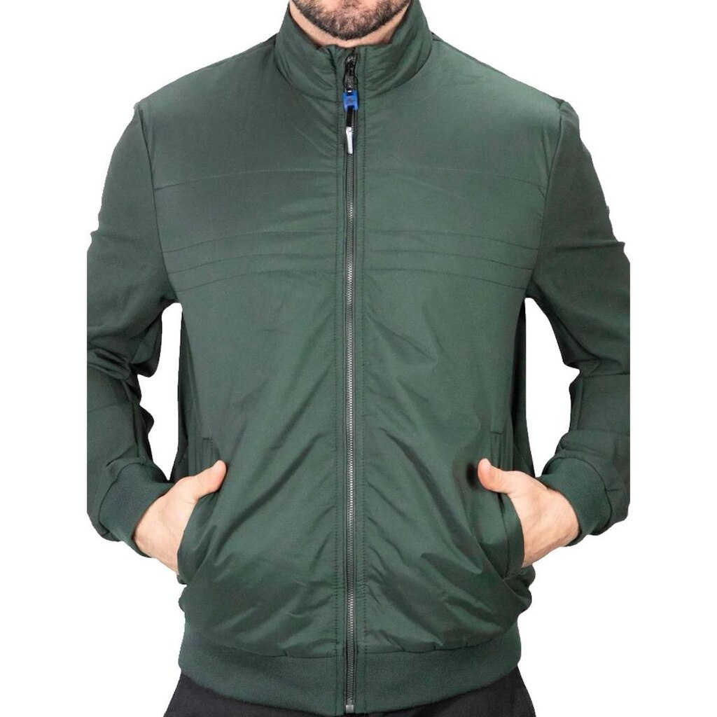 Jaqueta Aramis Masculina Nylon e Malha Bomber Liquid Repeller Verde Militar