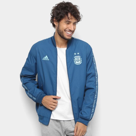Jaqueta Argentina Hino Adidas Masculina - Azul é ruim? Jaqueta Argentina Hino Adidas Masculina - Azul é boa?