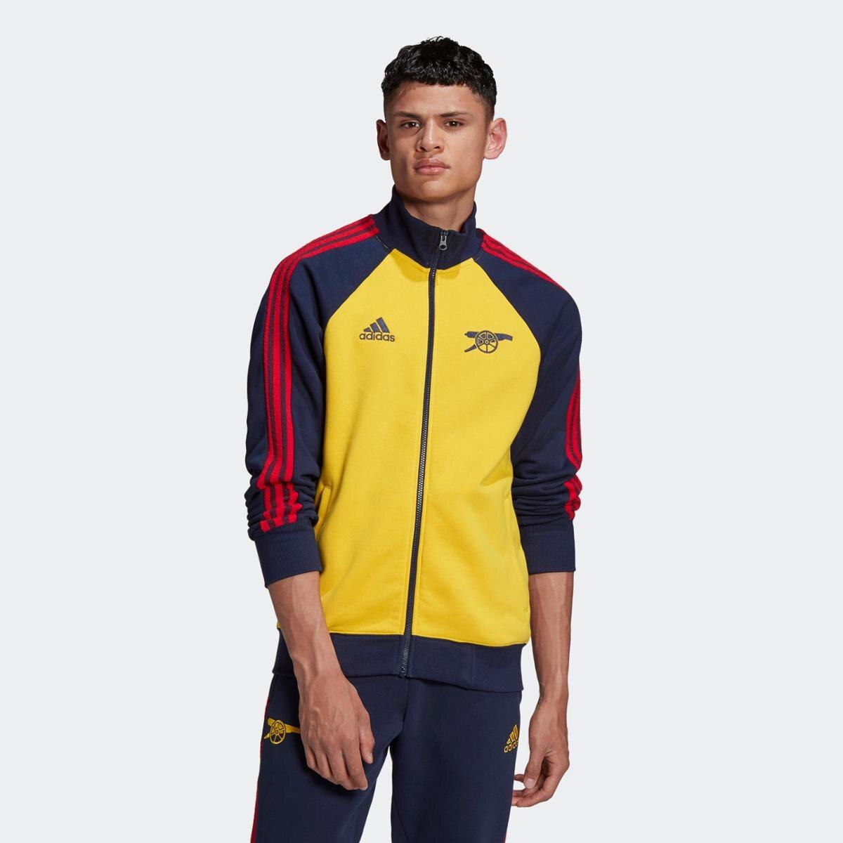 Jaqueta Arsenal Icons Amarelo Adidas - Amarelo+Azul | Netshoes