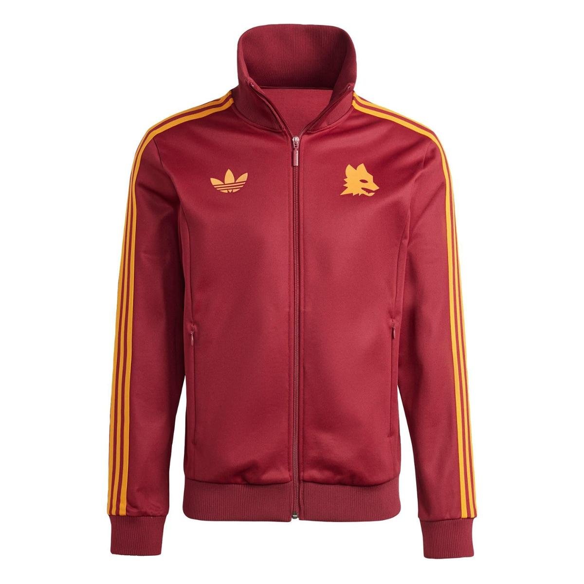 Jaqueta AS Roma Beckenbauer Adidas - Vermelho | Netshoes
