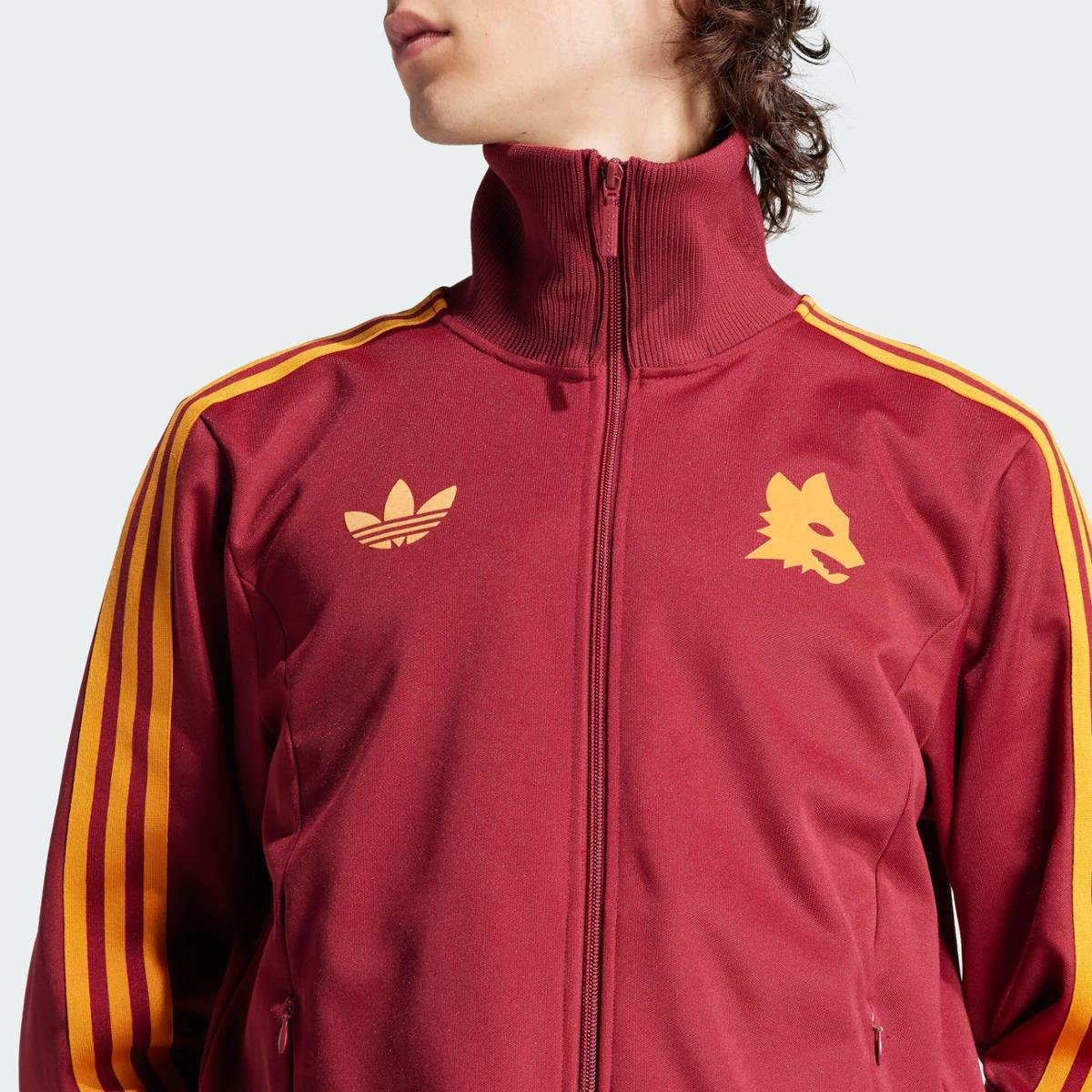 Jaqueta AS Roma Beckenbauer Adidas - Vermelho | Netshoes