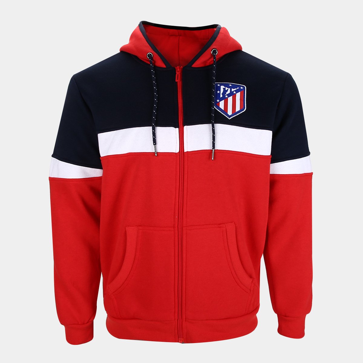 Jaqueta Atlético de Madrid Moletom SPR C/ Capuz Masculina Menor preço em Jaqueta Atlético de Madrid Moletom SPR C/ Capuz Masculina