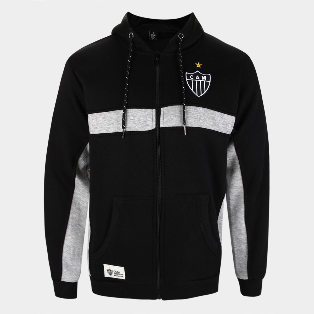 Jaqueta Atlético Mineiro Moletom SPR C/ Capuz Masculina Menor preço em Jaqueta Atlético Mineiro Moletom SPR C/ Capuz Masculina