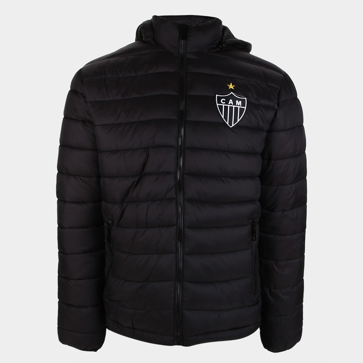 Jaqueta Atlético Mineiro Puffer SPR C/ Capuz Masculina Menor preço em Jaqueta Atlético Mineiro Puffer SPR C/ Capuz Masculina