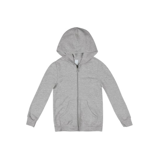 Jaqueta Básica Moletom Infantil Com Capuz Hering Kids - Cinza Menor preço em Jaqueta Básica Moletom Infantil Com Capuz Hering Kids - Cinza