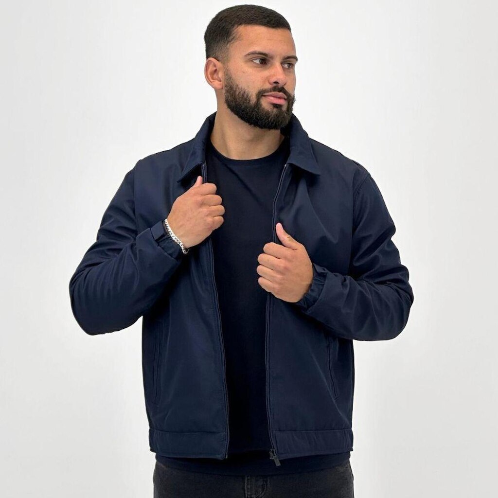 Jaqueta Blue Bay Nylon com Zíper Masculina