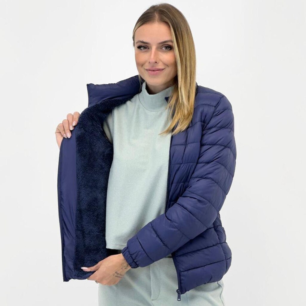 Jaqueta Blue Rose Nylon Puffer Feminina