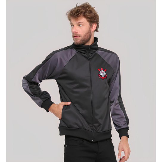 Jaqueta Blusa Corinthians Trilobal Masculina Oficial Licenciada Com Escudo Emblema Logo Bordado