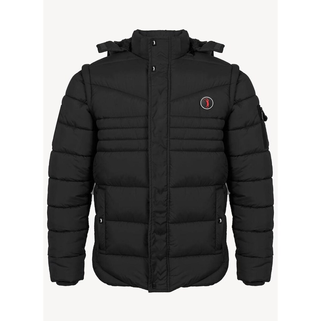 Jaqueta Bomber Aleatory Capuz Removível Black