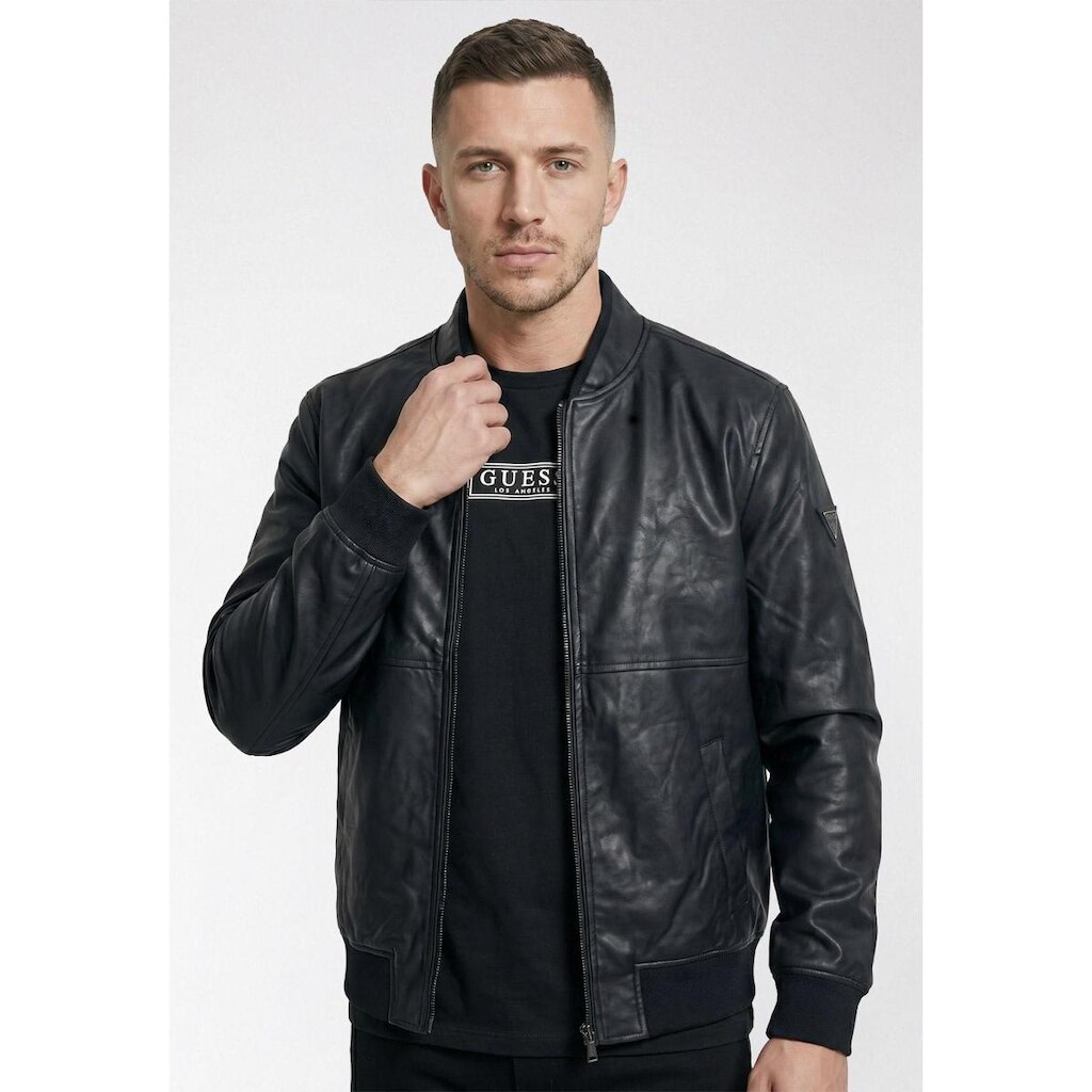 Jaqueta Bomber Guess Masculina Preta