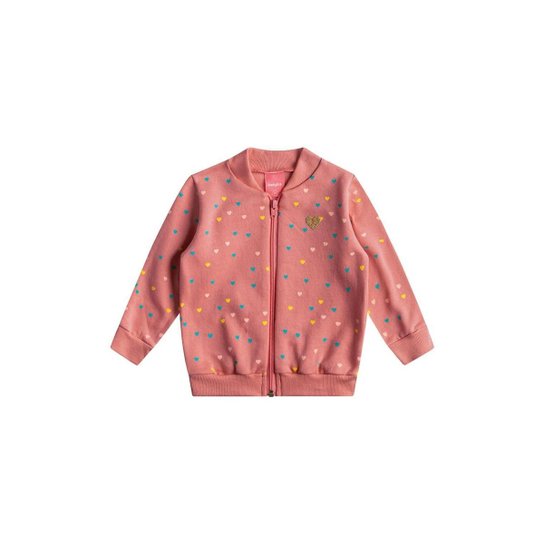 Jaqueta Bomber Infantil Feminino Bebê RN Kamylus - CINZA - P - Rosa Menor preço em Jaqueta Bomber Infantil Feminino Bebê RN Kamylus - CINZA - P - Rosa