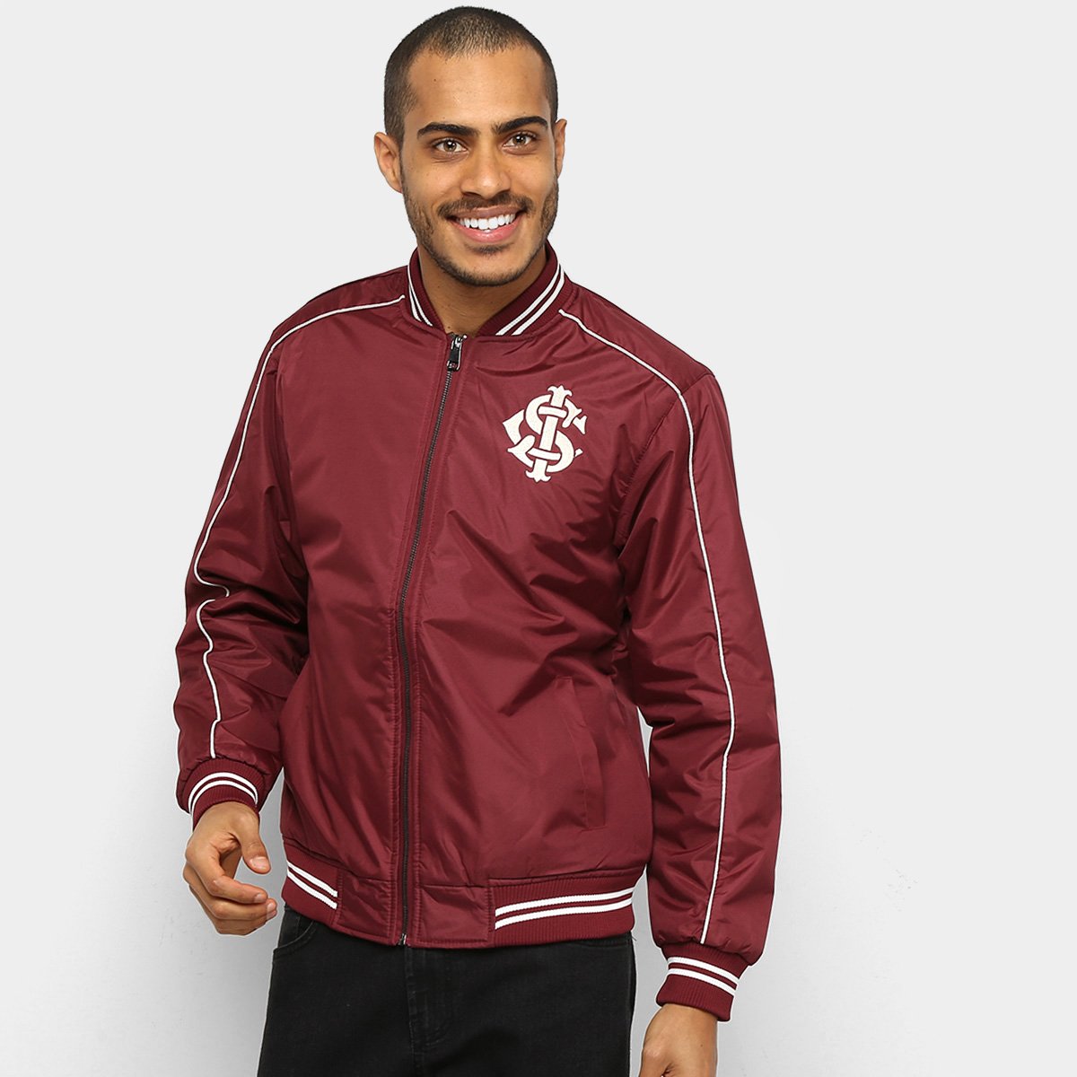jaqueta masculina bordo