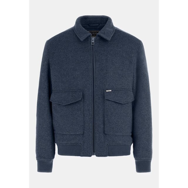 Jaqueta Bomber Lã Eco Azul Marinho