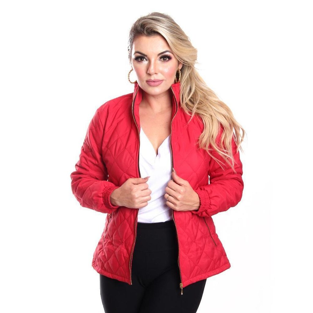 Jaqueta Bomber Ox Silver Matelassê Feminina