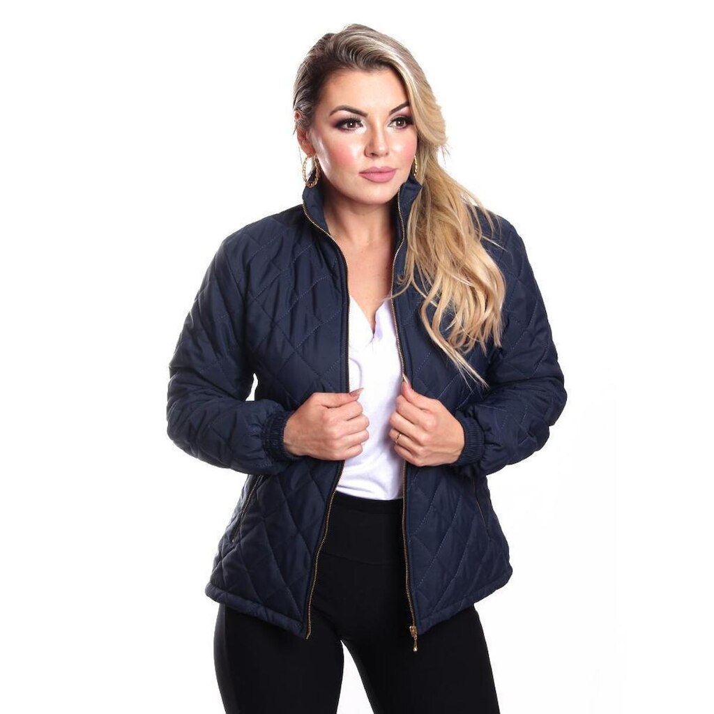 Jaqueta Bomber Ox Silver Matelassê Feminina