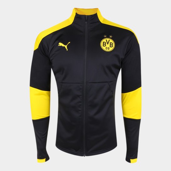 Jaqueta Borussia Dortmund Treino 20/21 Puma Masculina - Preto e Amarelo Menor preço em Jaqueta Borussia Dortmund Treino 20/21 Puma Masculina - Preto e Amarelo