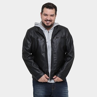 jaqueta biker plus size