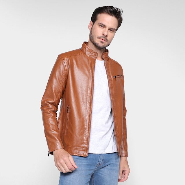 Jaqueta Broken Rules Bolsos Masculina - Marrom é boa?