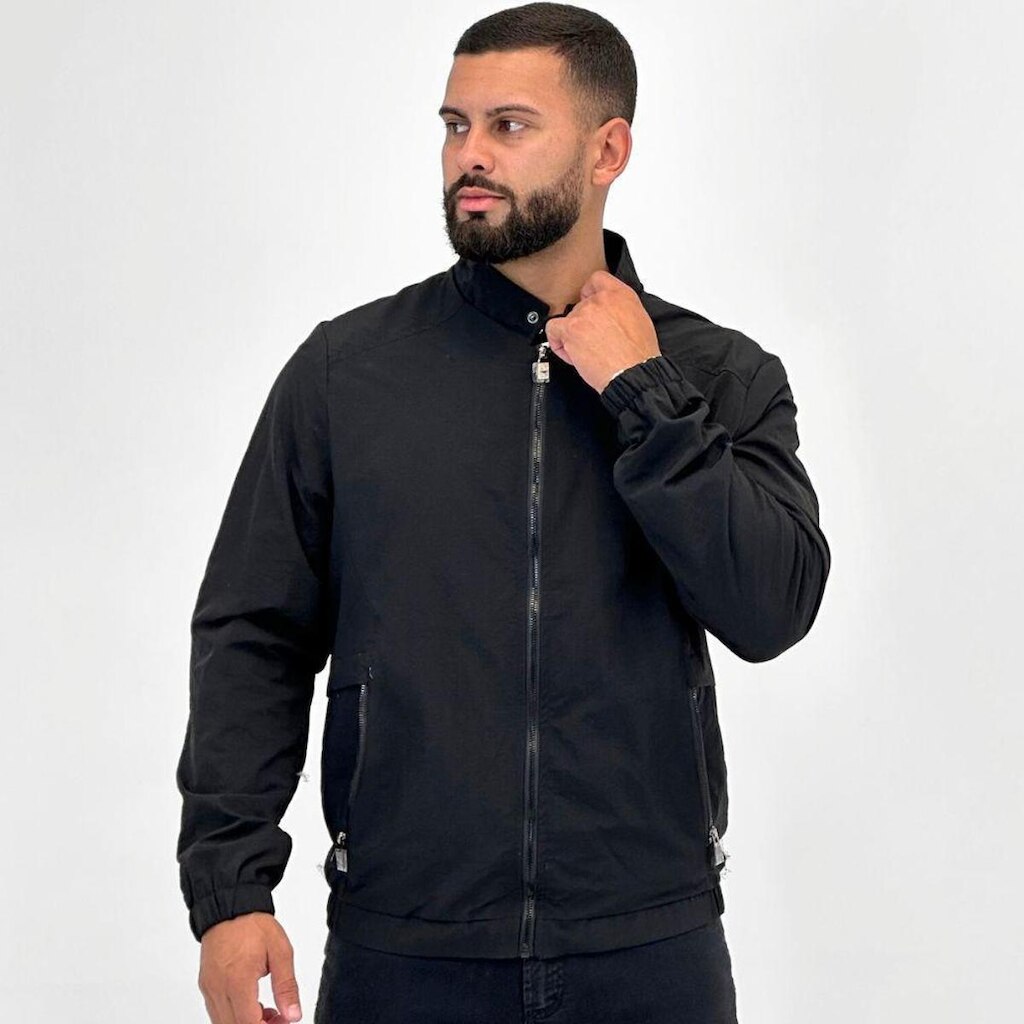 Jaqueta Broken Rules Bomber com Zíper Masculina