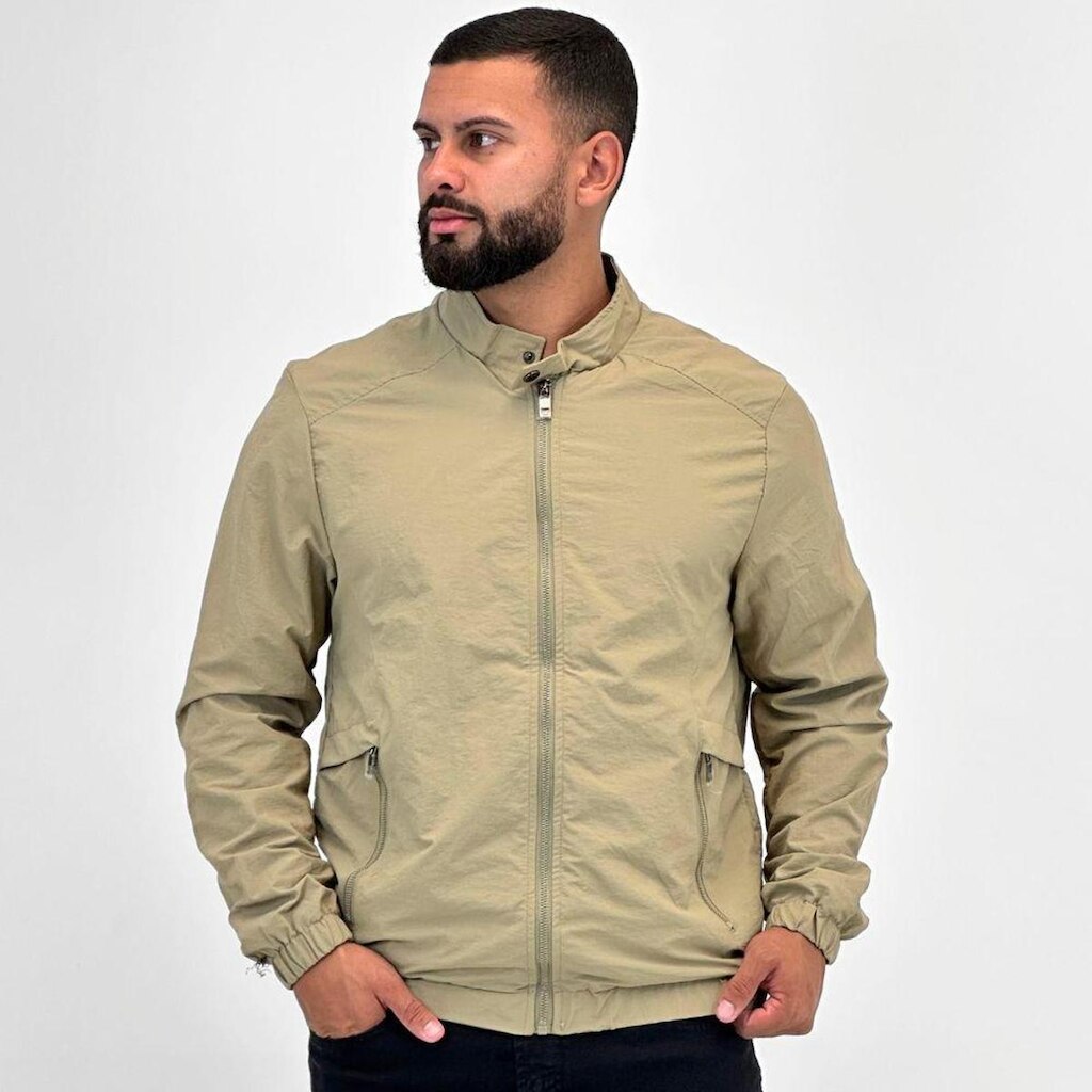 Jaqueta Broken Rules Bomber com Zíper Masculina