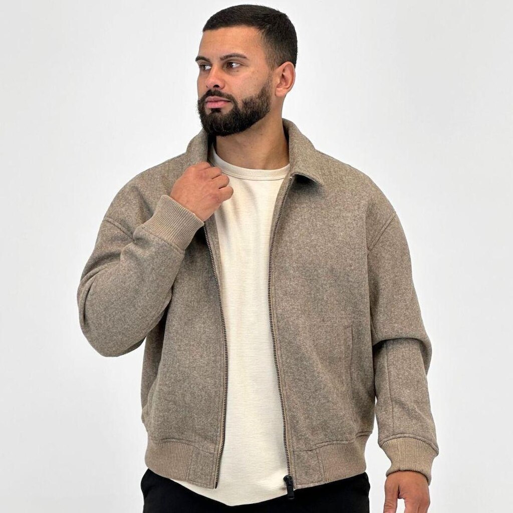 Jaqueta Broken Rules Bomber em Lã Batida Masculina