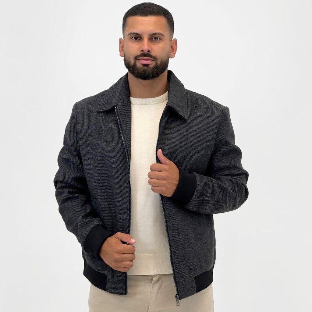 Jaqueta Broken Rules Bomber em Tecido Masculina