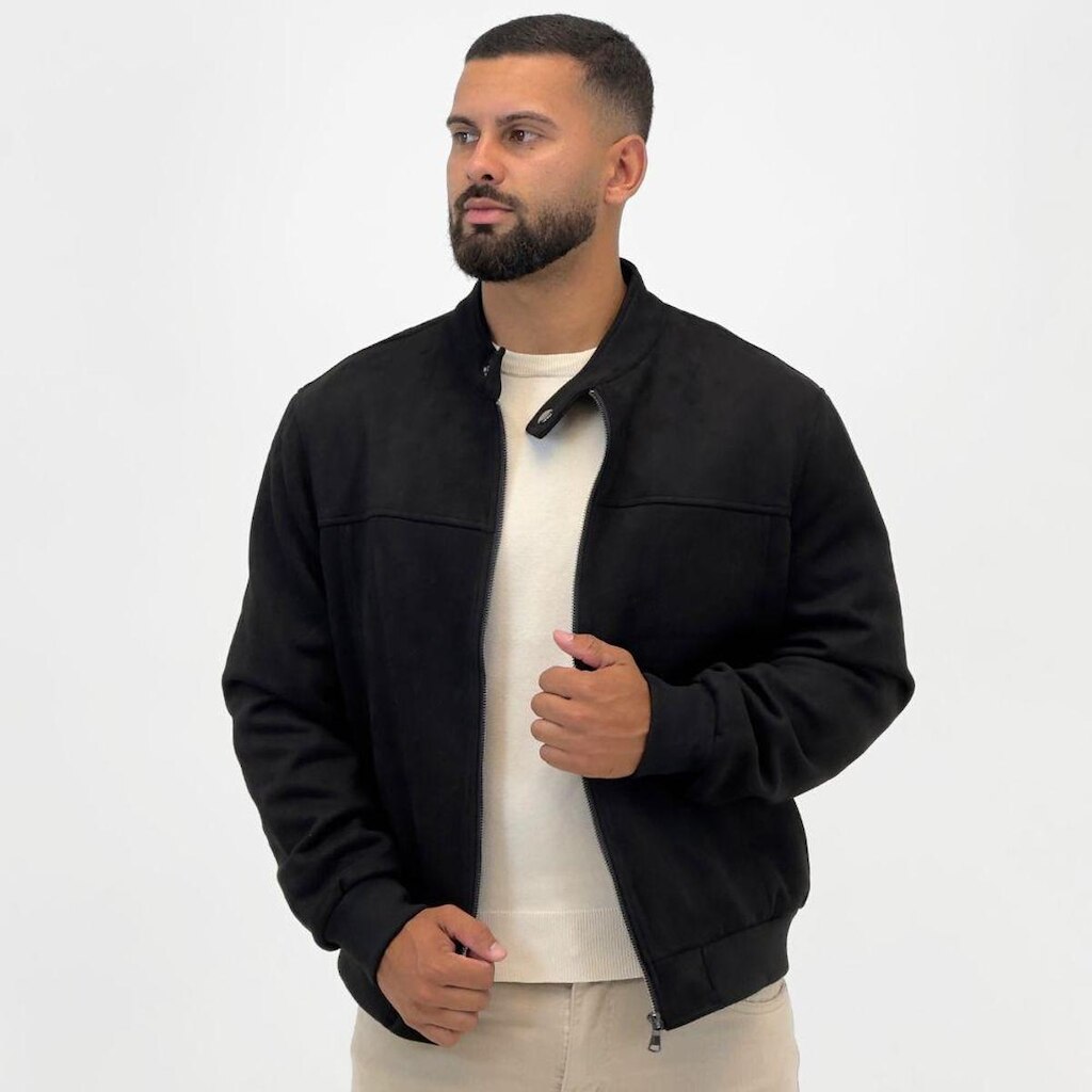 Jaqueta Broken Rules em Suede com Zíper Masculino