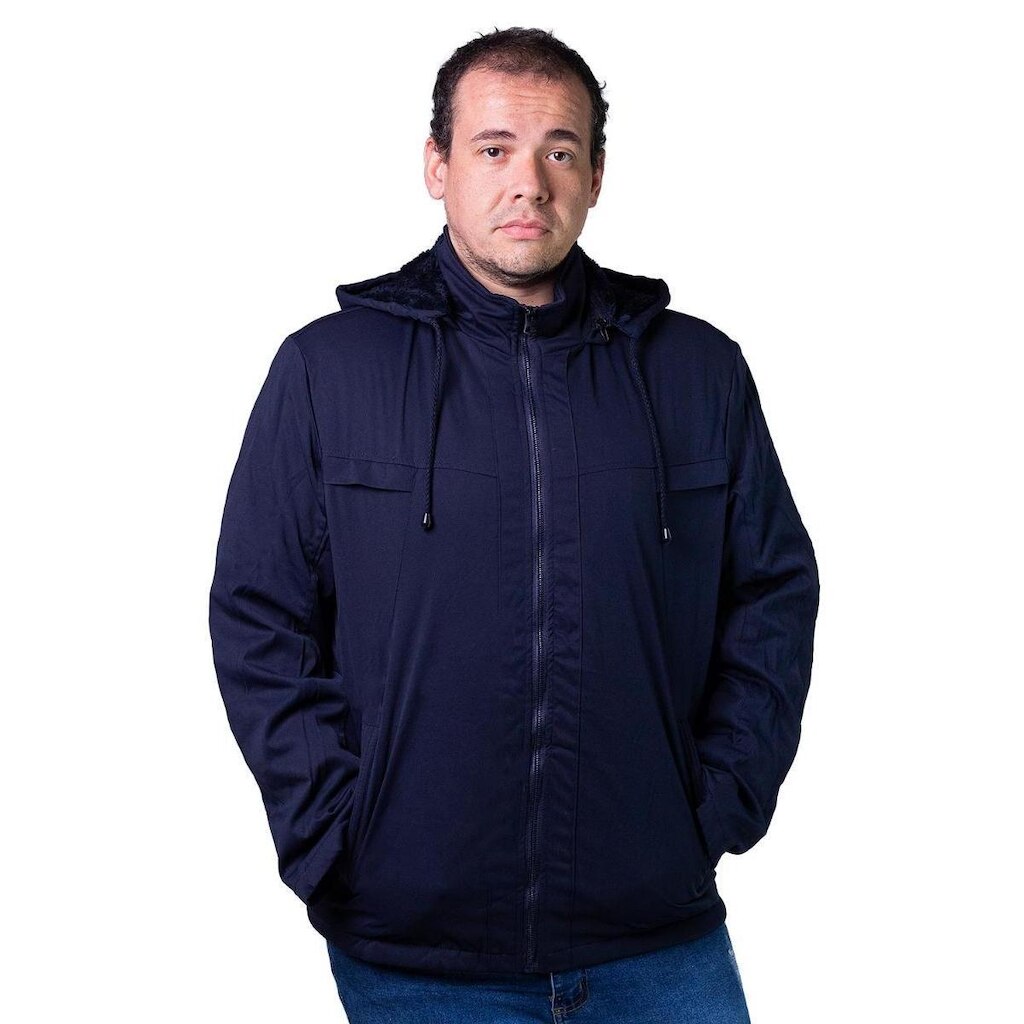 Jaqueta Broken Rules Plus Size Sarja Masculina 518012 Marinho