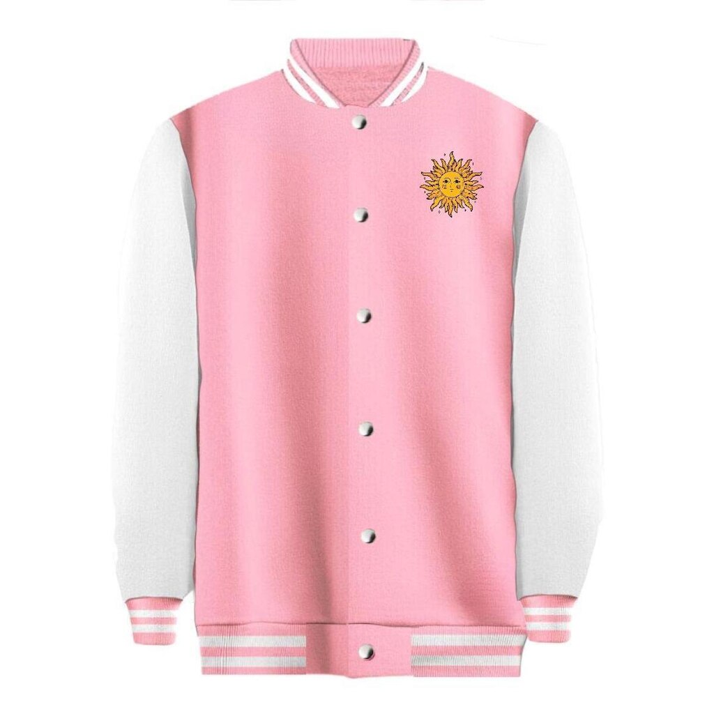 Jaqueta Calttony Moletom Sol Sem Bolso