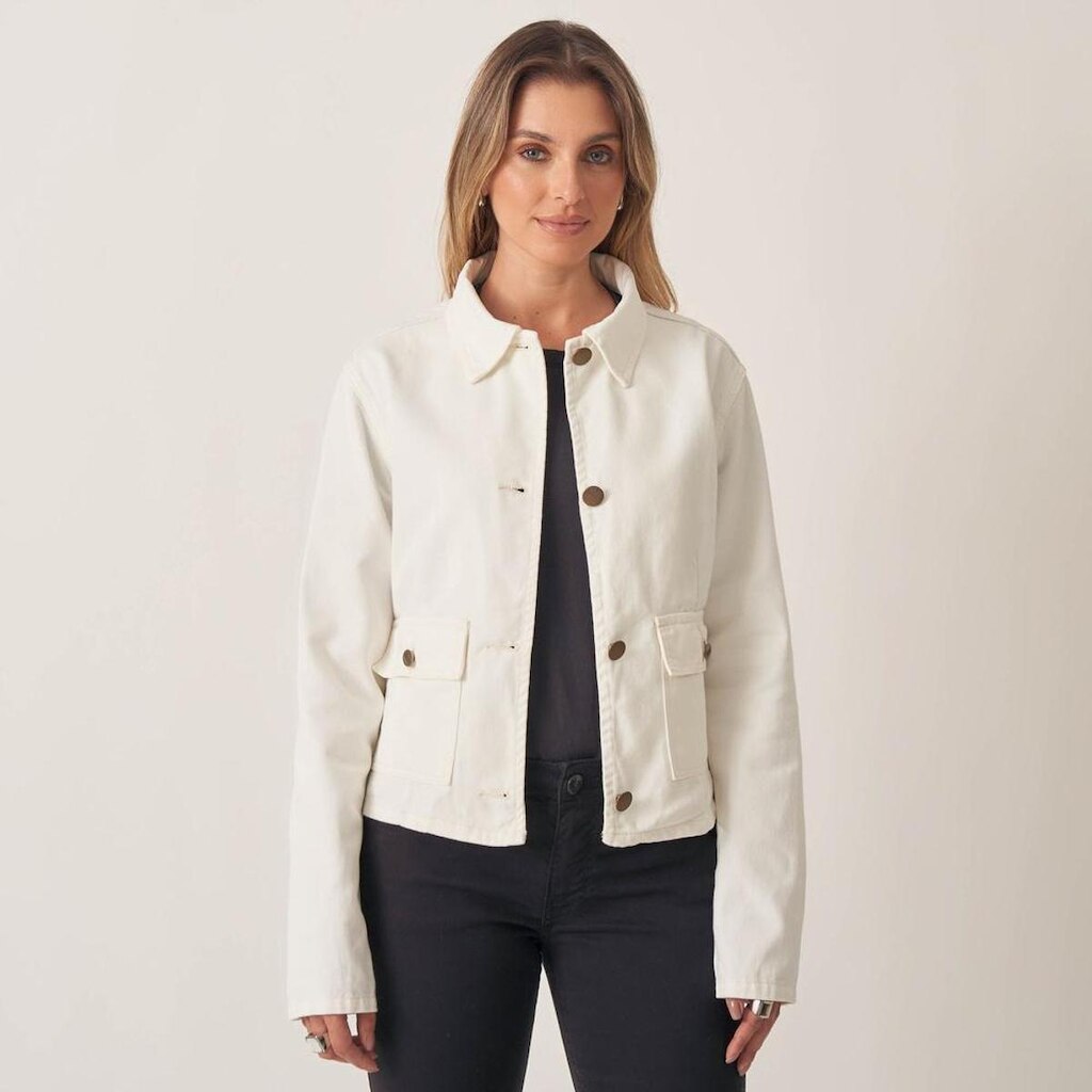 Jaqueta Camisa Jeans Bolso Cargo Pence