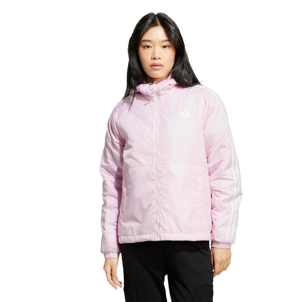 Jaqueta Capuz Isolamento Essentials Três Listras Adidas Feminina
