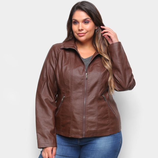 Jaqueta City Lady Plus Size PU Feminina - Marrom é ruim? Jaqueta City Lady Plus Size PU Feminina - Marrom é boa?