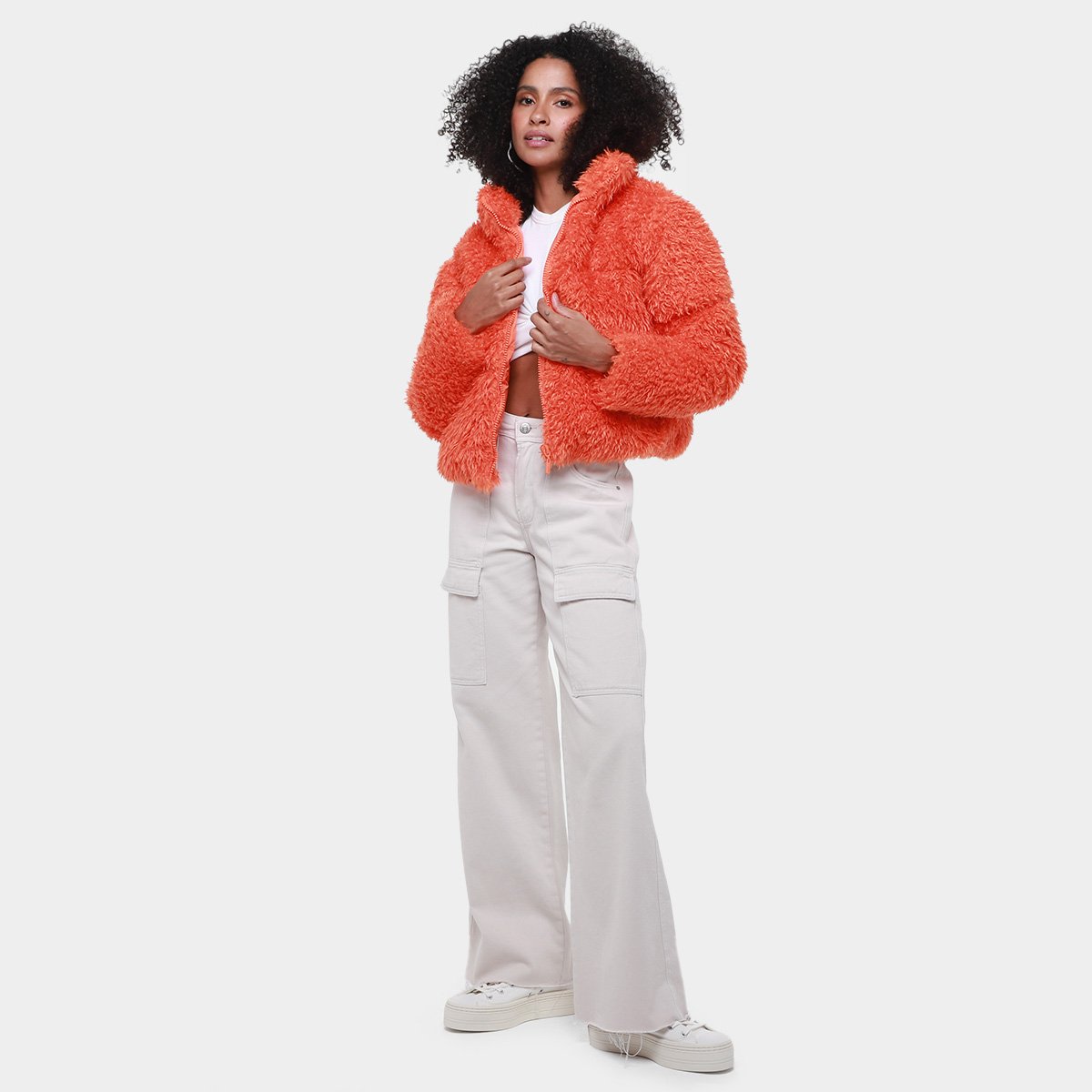Jaqueta Colcci Peluciada Feminina - 4
