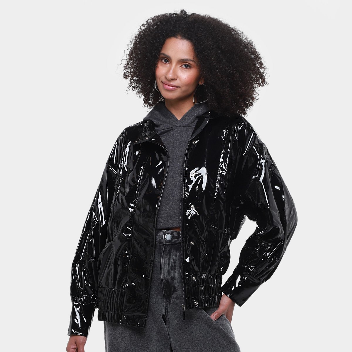 Jaqueta Colcci Vinil Feminina - 1
