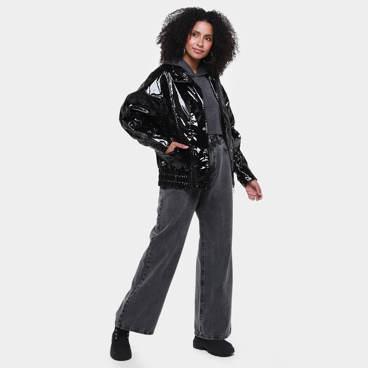 Jaqueta Colcci Vinil Feminina - 4