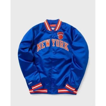 Jaqueta College Mitchell & Ness NBA New York Knicks - Azul+Laranja