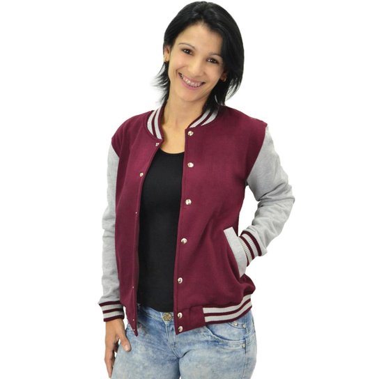 Jaqueta College Moletom Feminina Casaco Colegial - Bordô é ruim? Jaqueta College Moletom Feminina Casaco Colegial - Bordô é boa?