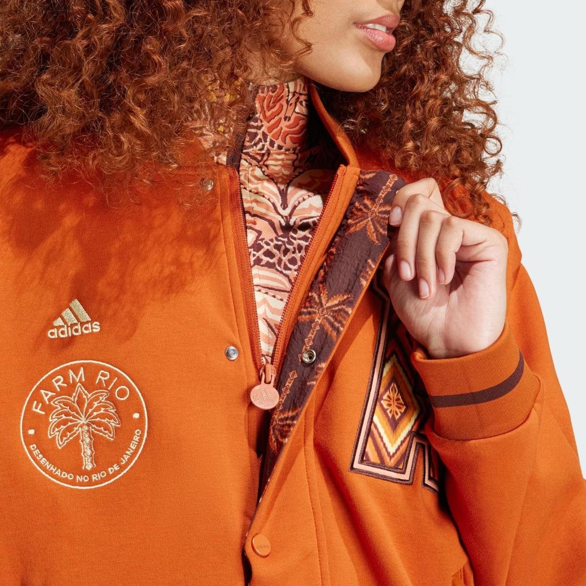 Jaqueta Feminina Jaqueta Adidas Laranja Centauro Casaco Corta